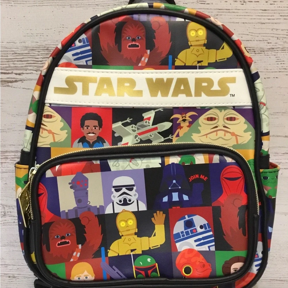 Star Wars Kids' Multicolor Character Patchwork Mini Backpack